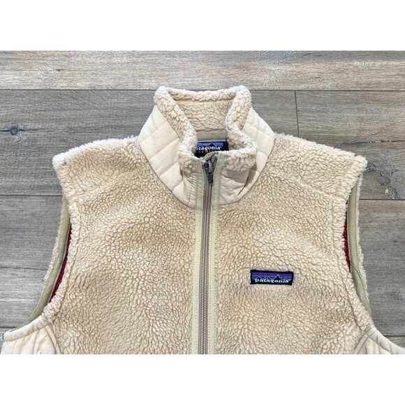 Patagonia Synchilla Women's Size M Beige Polyester Full Zip Retro X Vest 23080 - Picture 2 of 8